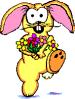 rabbit with flowers